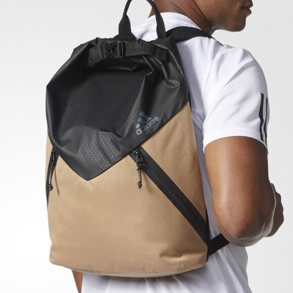adidas Other - Adidas Sport ID Pack Sackpack - Clip Pack Backpack - Brown - Black - Zip Pockets